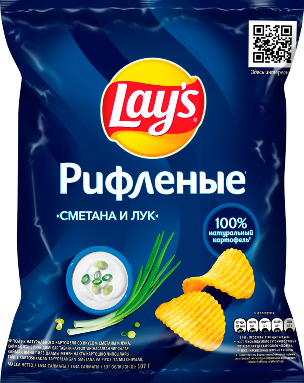 

Чипсы картофельные Lay's сметана-лук 107 г