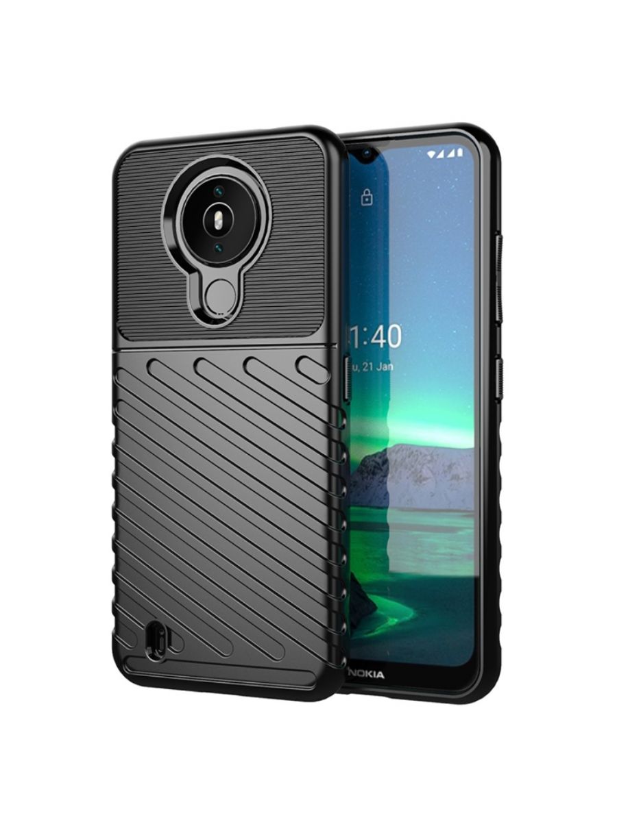 

Brodef Thunder Силиконовый противоударный чехол для Nokia 1.4 черный