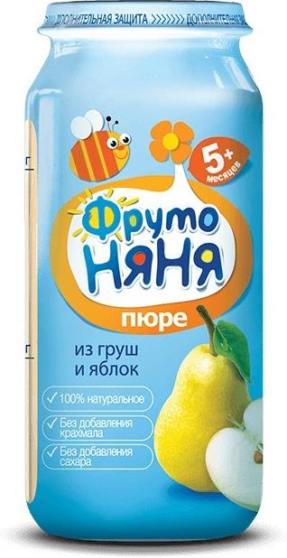 

Пюре ФрутоНяня из груш и яблок с 5 месяцев, 6 шт., из груш и яблок