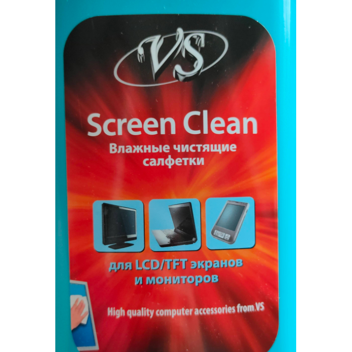 фото Чистящие средства vs салфетки "screen clean" 100шт. vsca-t/sc-100