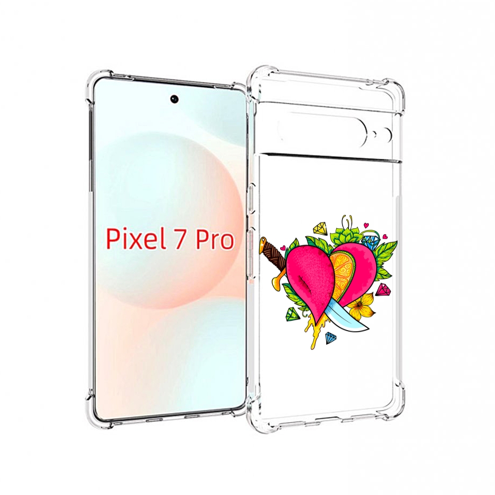 

Чехол Mypads Фруктовое Сердце Для Google Pixel 7 Pro, Прозрачный, Tocco
