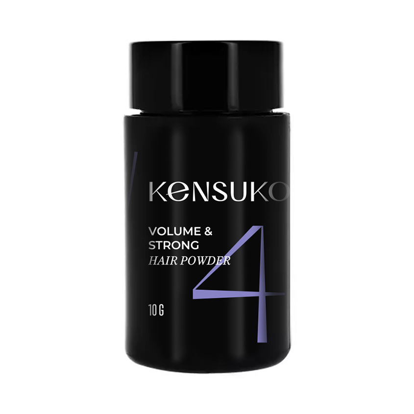 фото Пудра для объема волос kensuko create сильной фиксации для темных волос 10 г