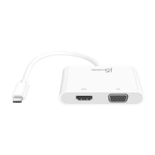 Аксессуар J5create USB-C - HDMI / VGA с USB Type-A 3.0 / Power Delivery JCA175