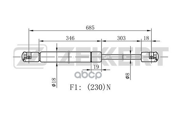 

Пружина Газовая Капота Mb S-Class (220) 98- Zekkert арт. GF2028