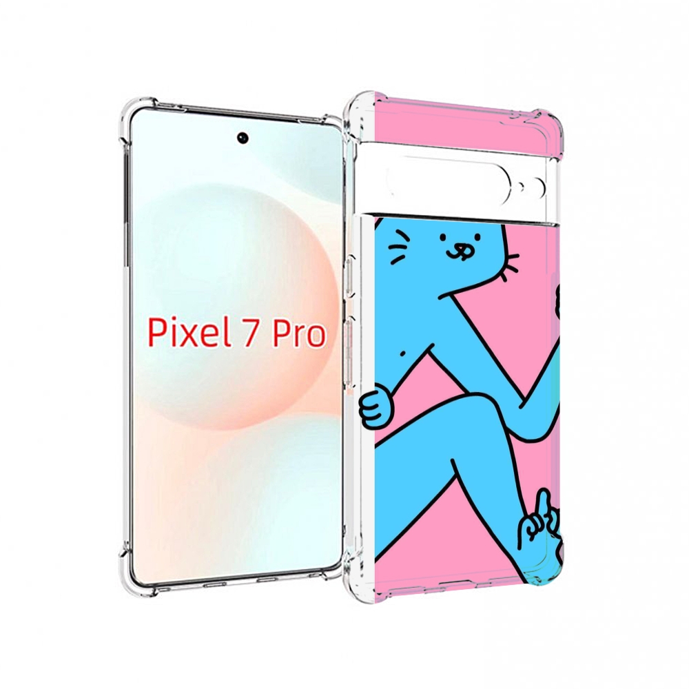 

Чехол Mypads Голубой Кот В Дверце Для Google Pixel 7 Pro, Прозрачный, Tocco