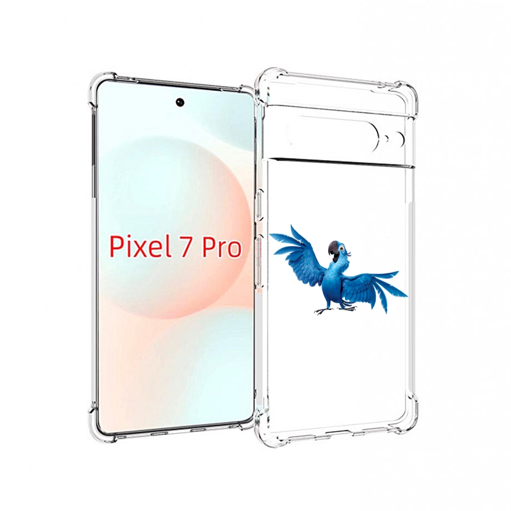 

Чехол Mypads Голубой-Попугайчик Для Google Pixel 7 Pro, Прозрачный, Tocco