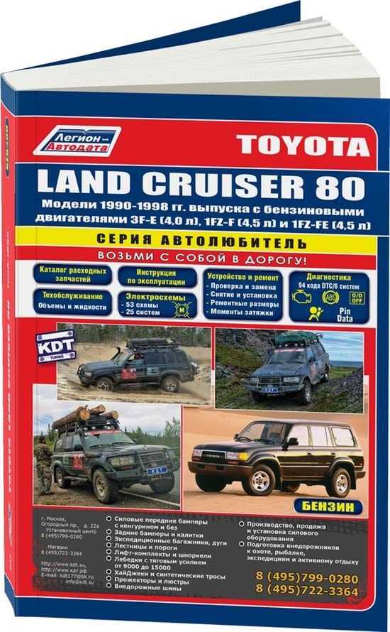 

Книга Toyota Land Cruiser 80 1990-98 бенз. 3F-E (4,0) 1FZ-F (4,5) 1FZ-FE (4,5) (лев.+пр...