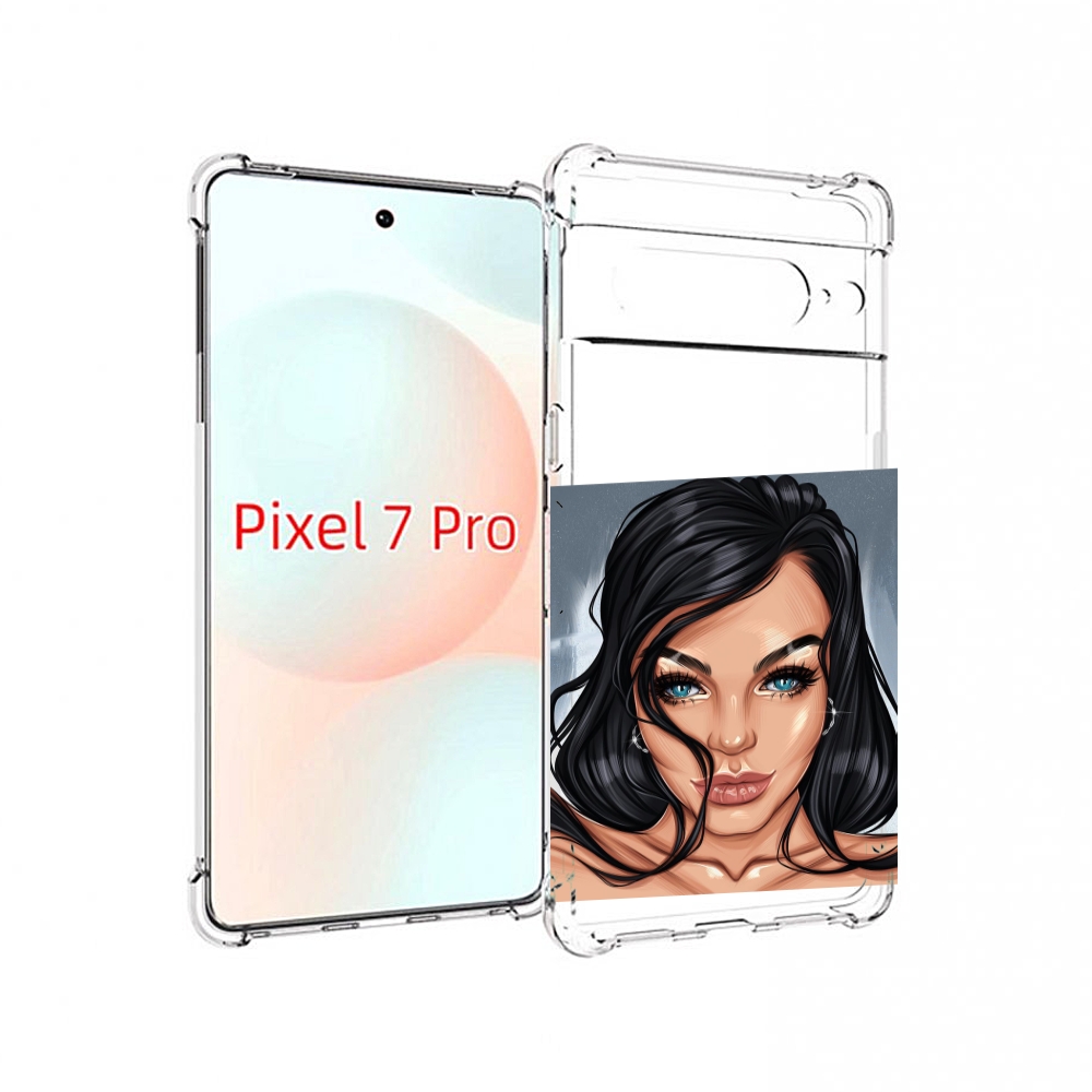 

Чехол Mypads Голубые-Глаза-У-Брюнетки Женский Для Google Pixel 7 Pro, Прозрачный, Tocco