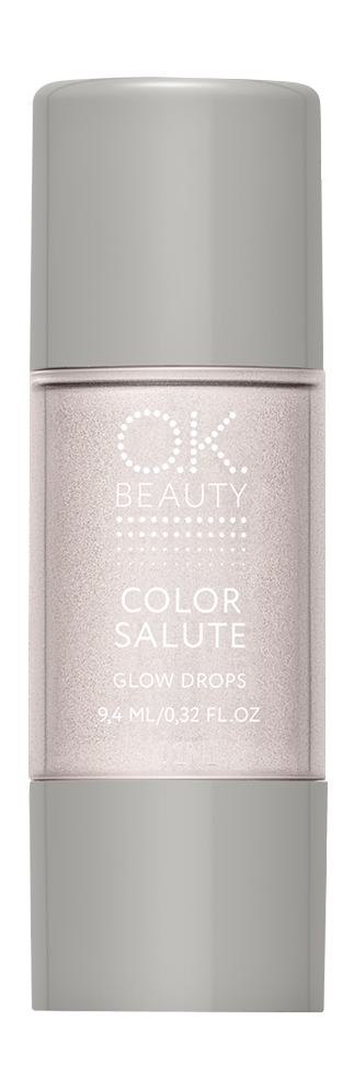 фото Жидкий хайлайтер для лица и тела o.k.beauty color salute glow drops, lunar