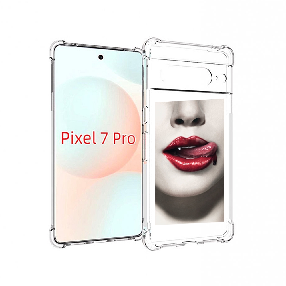 

Чехол Mypads Губы-Вампирши Для Google Pixel 7 Pro, Прозрачный, Tocco