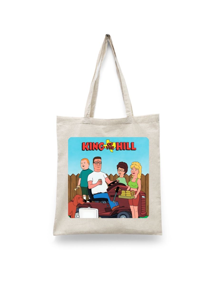 

Шоппер унисекс Каждому Своё Царь горы/King of the Hill MUCG11, белый, Царь горы/King of the Hill MUCG11