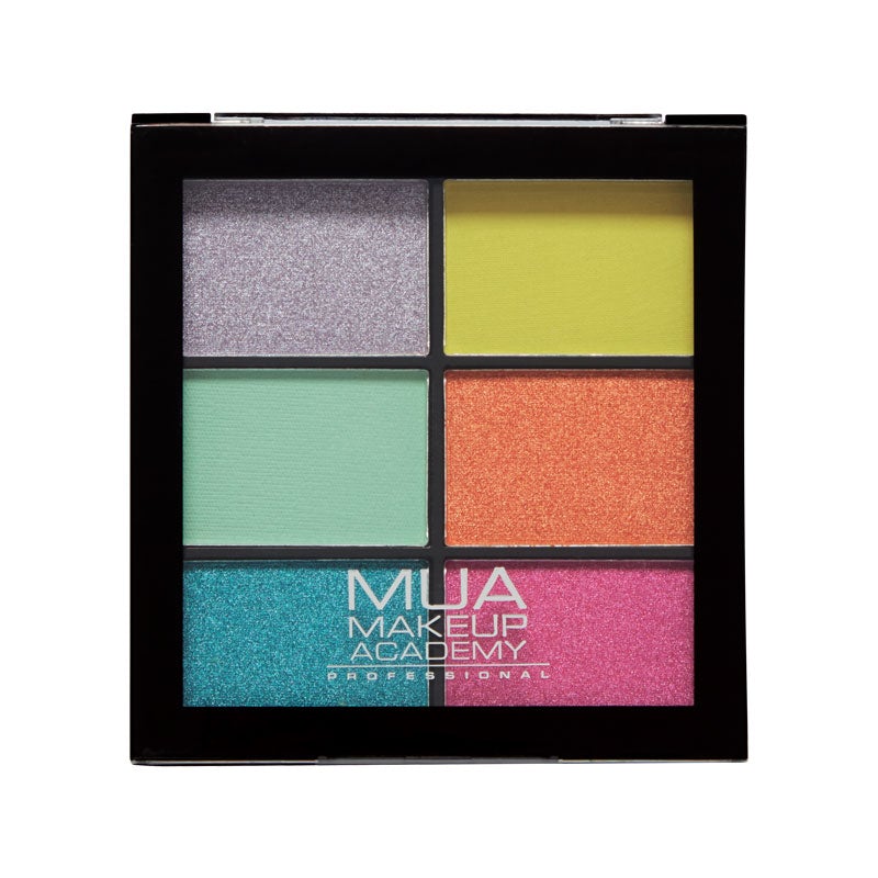 фото Палетка теней mua makeup academy для век 6 shade eyeshadow palette, bright lustre