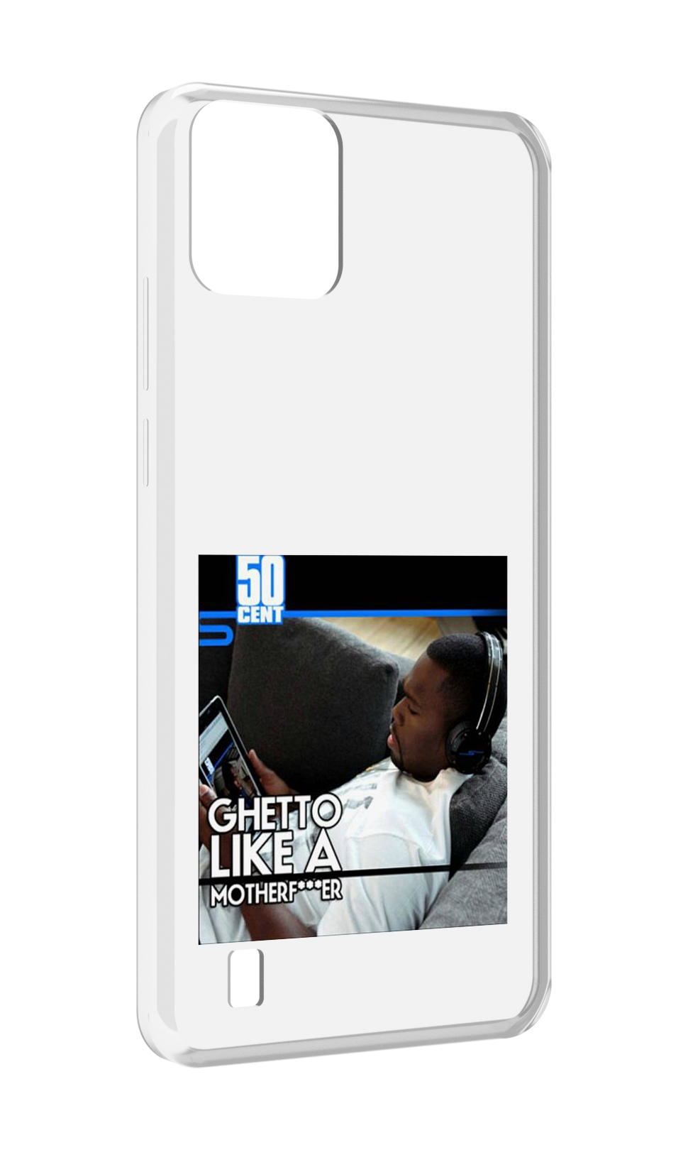 

Чехол MyPads 50 Cent - Ghetto Like A Motherfucker для Blackview A55, Прозрачный, Tocco