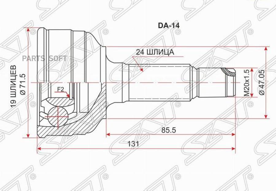 

SAT Шрус наружный DAIHATSU STORIA/TOYOTA DUET/M100/110 98-