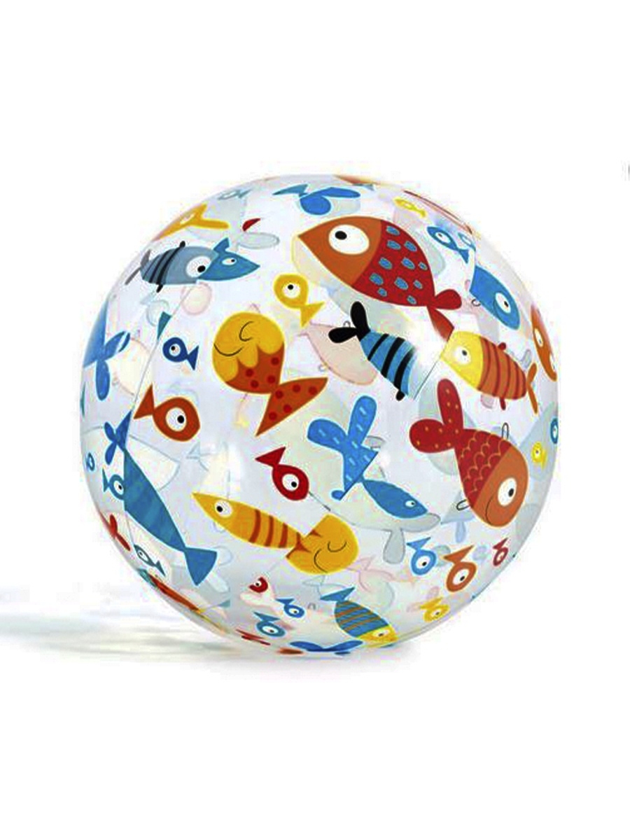 фото Надувной мяч intex рыбки 51см 59040
