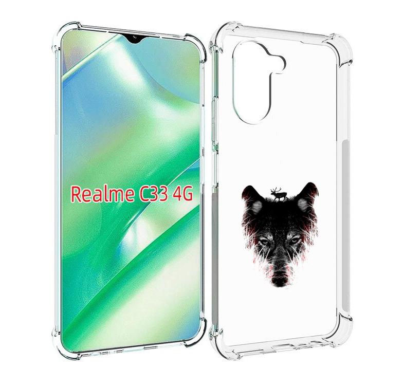

Чехол MyPads волк в траве для Realme C33 4G, Прозрачный, Tocco