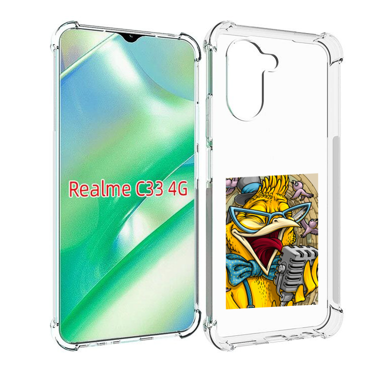 

Чехол MyPads поющая птичка для Realme C33 4G, Прозрачный, Tocco