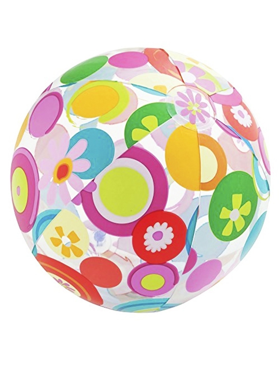 фото Надувной мяч intex цветы 61см 59050