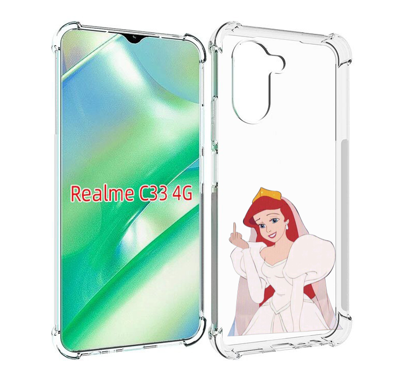 

Чехол MyPads принцесса-Русалочка-Ариель женский для Realme C33 4G, Прозрачный, Tocco