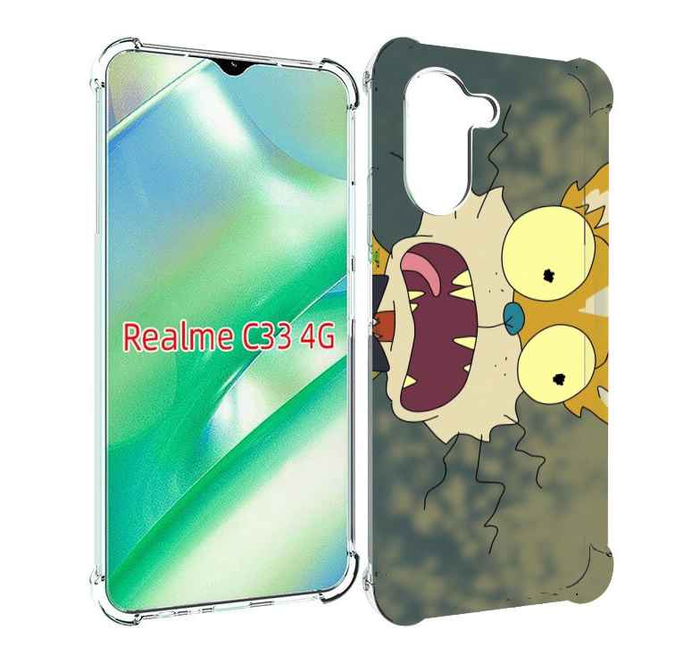 

Чехол MyPads пугливый кот для Realme C33 4G, Прозрачный, Tocco