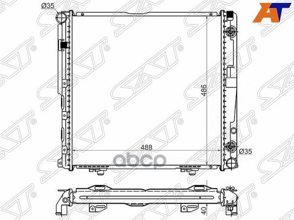 

SAT Радиатор MERCEDES E-CLASS W124 2.0/2.2/2.3 85-92 W A/C