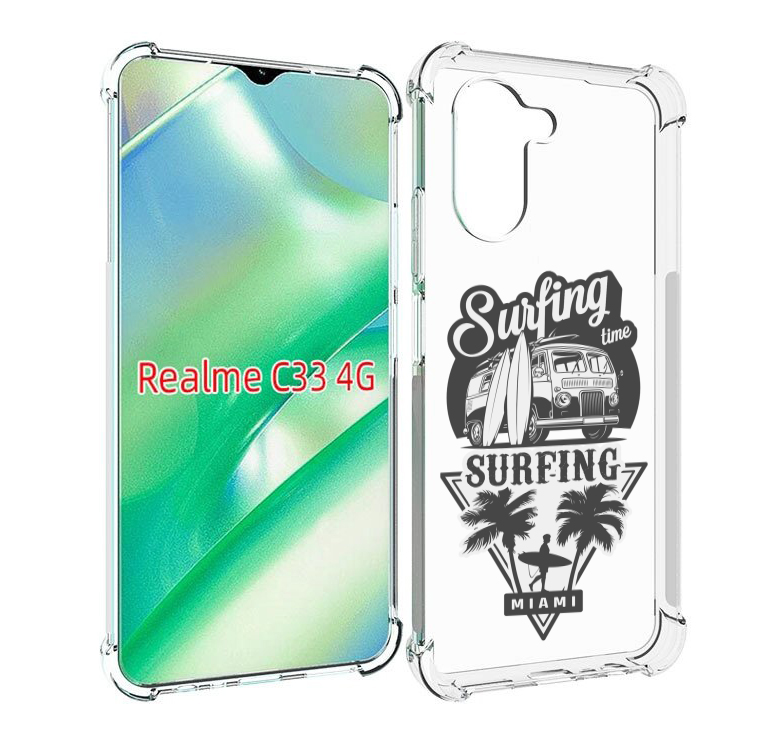 

Чехол MyPads путешествие-на-фургочике для Realme C33 4G, Прозрачный, Tocco