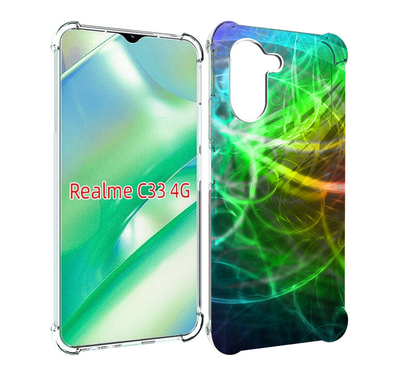 

Чехол MyPads разноцветная-абстракция-линиями для Realme C33 4G, Прозрачный, Tocco