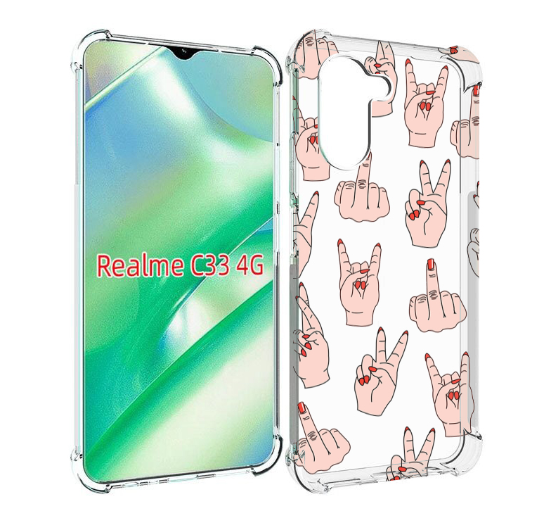 

Чехол MyPads разные-ручки для Realme C33 4G, Прозрачный, Tocco