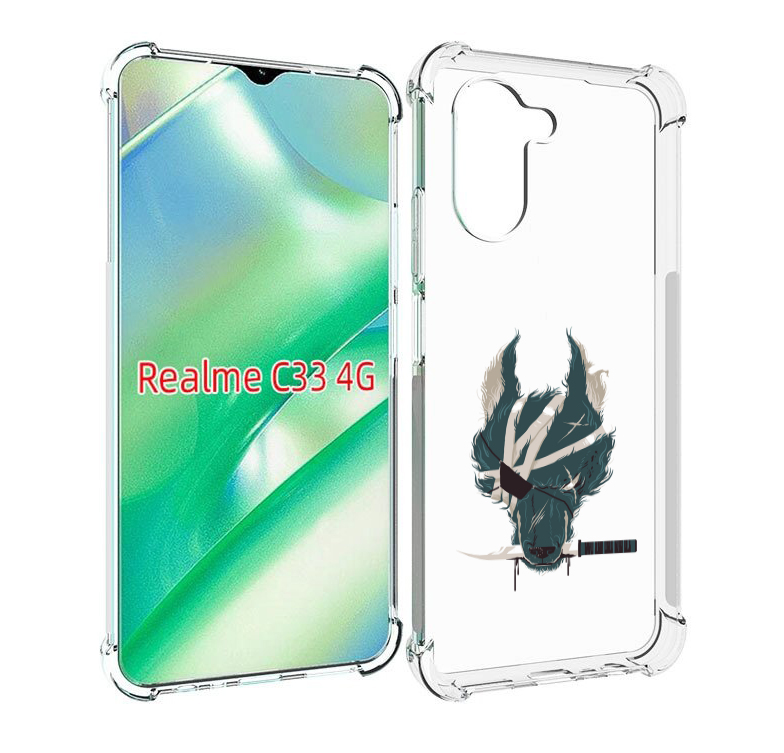 

Чехол MyPads волк-разбойник для Realme C33 4G, Прозрачный, Tocco