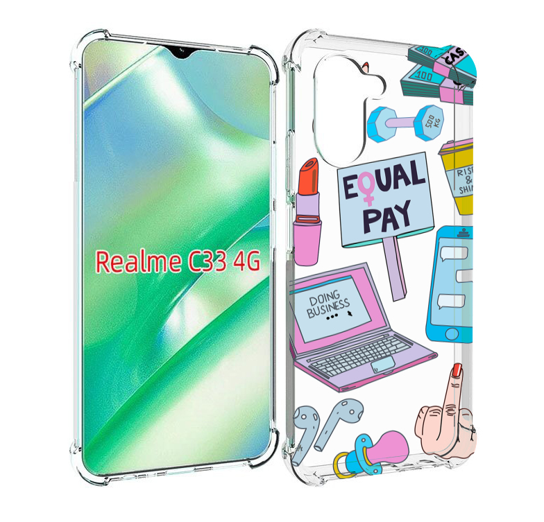 

Чехол MyPads разные-штучки для Realme C33 4G, Прозрачный, Tocco