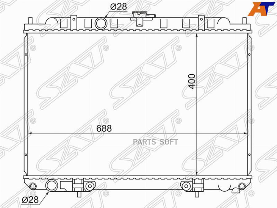 

SAT Радиатор NISSAN AVENIR/TINO V10 QG18EM/EXPERT QG18 98-
