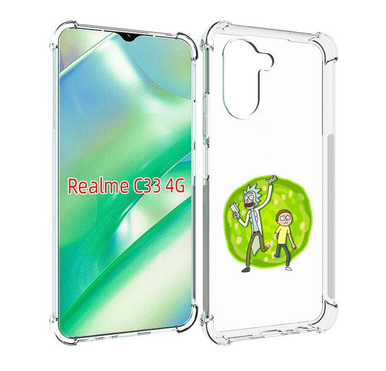 Чехол MyPads рик-и-морти-в-кружке для Realme C33 4G