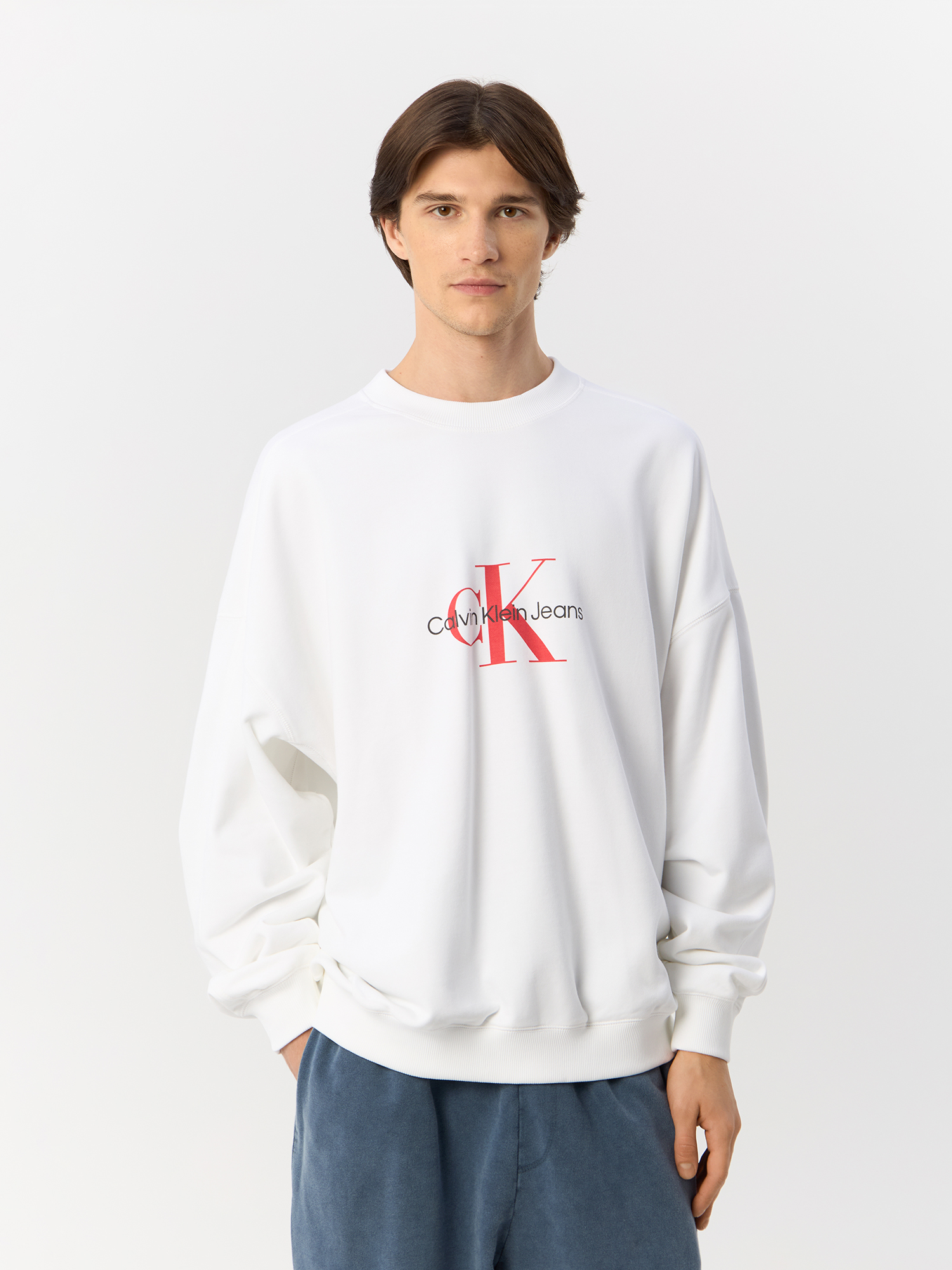 Свитшот мужской Calvin Klein J30J325426YAF белый L 11858₽