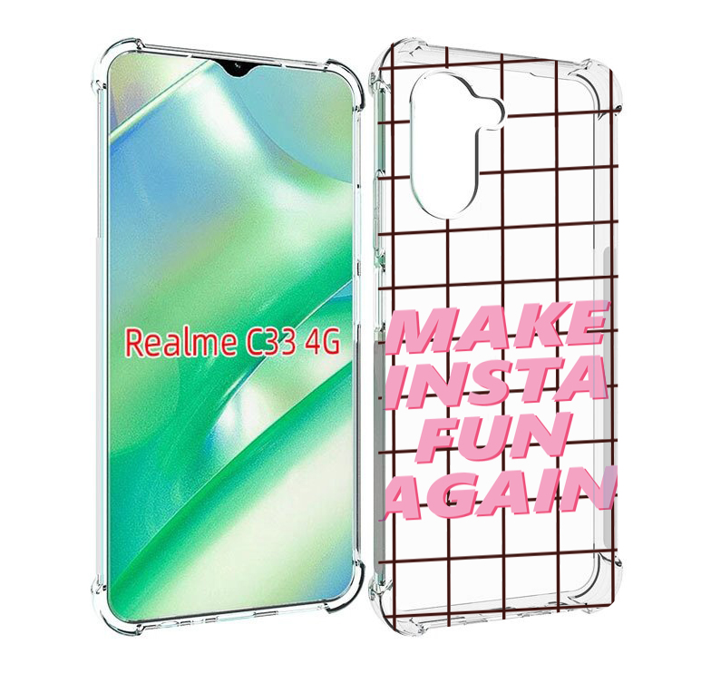 

Чехол MyPads розовая-надпись-про для Realme C33 4G, Прозрачный, Tocco