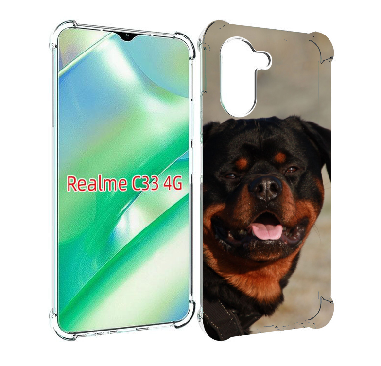 

Чехол MyPads ротвеллер 2 для Realme C33 4G, Прозрачный, Tocco