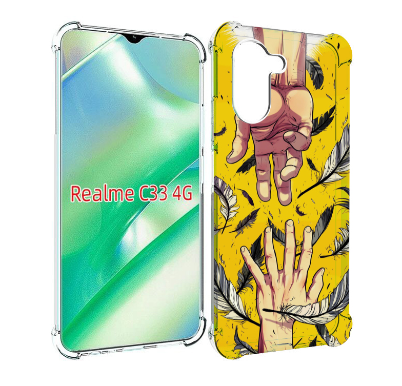 

Чехол MyPads рука-в-руку для Realme C33 4G, Прозрачный, Tocco