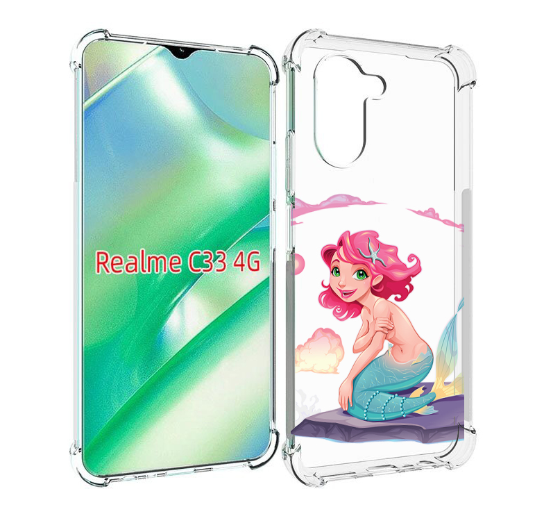 

Чехол MyPads русалочка для Realme C33 4G, Прозрачный, Tocco