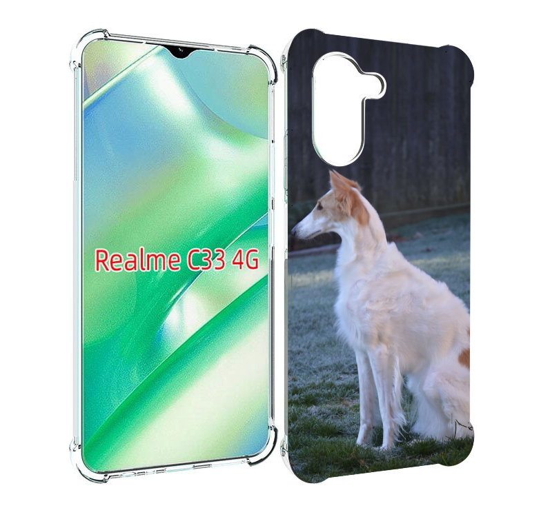 

Чехол MyPads русская псовая борзая для Realme C33 4G, Прозрачный, Tocco
