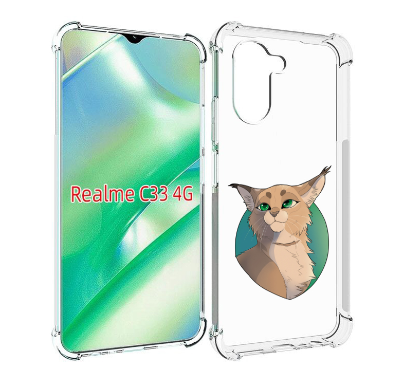 

Чехол MyPads рысь-нарисованная для Realme C33 4G, Прозрачный, Tocco