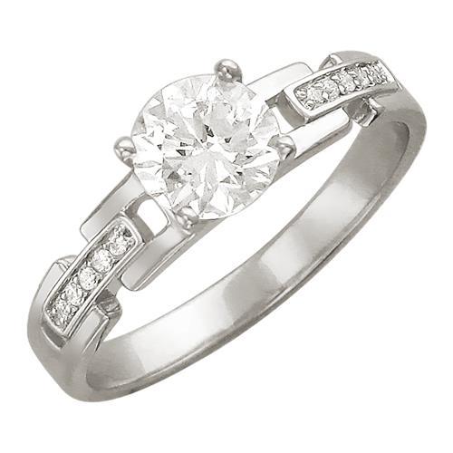 

Кольцо из серебра с фианитом р. Эстет 01К156527, 01К156527