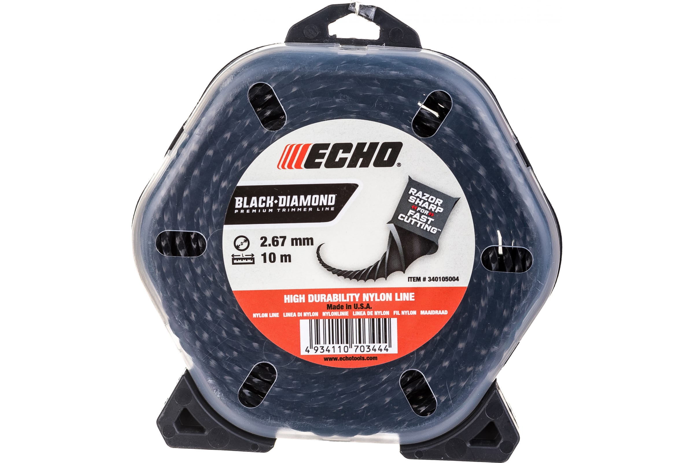 

Корд трим. ECHO Black Diamond Line 2,7мм*10м (витой квадрат)