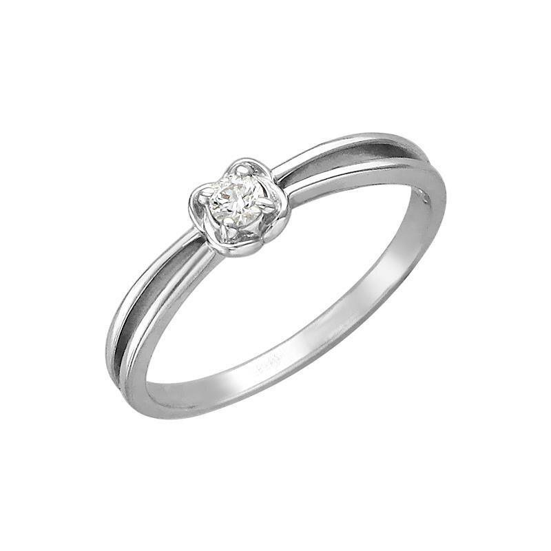

Кольцо из серебра с фианитом р., Эстет 01К156805, 01К156805