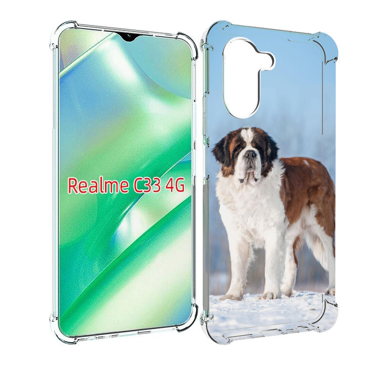 

Чехол MyPads сенбернар для Realme C33 4G, Прозрачный, Tocco