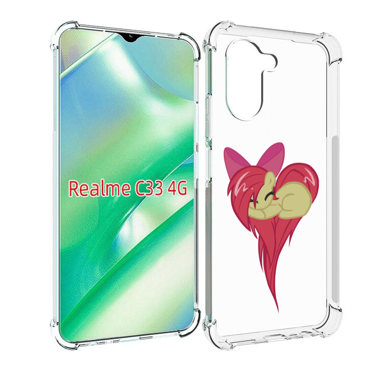 

Чехол MyPads сердце-из-пони для Realme C33 4G, Прозрачный, Tocco