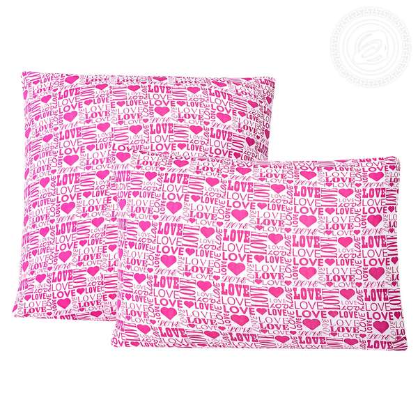 Наволочки Трикотажные на Молнии Love 70х70 2 шт., Белый