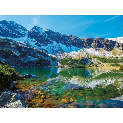 фото Алмазная мозаика 40*50 см остров сокровищ горное озеро полная выкла 662429