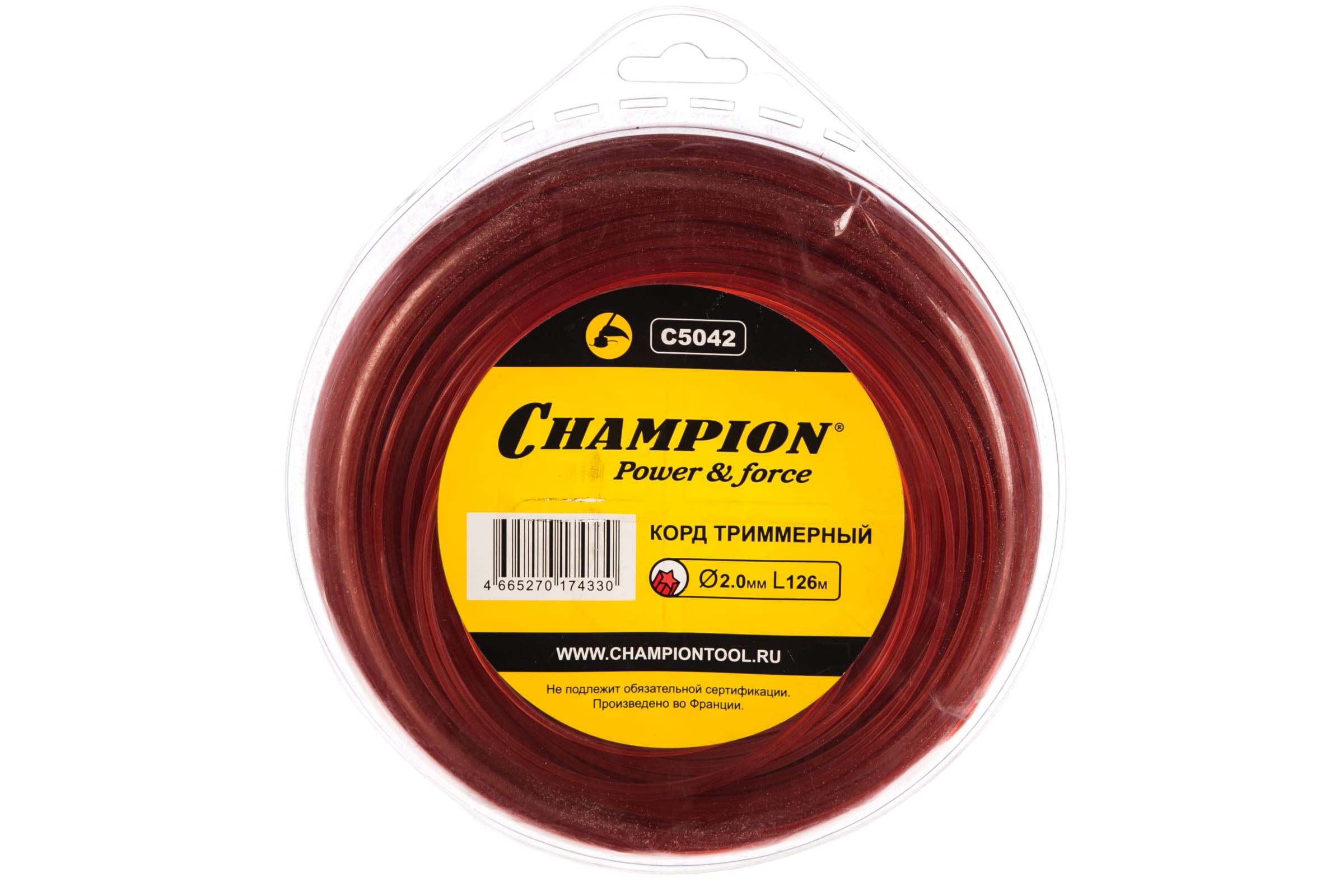 

Корд трим.CHAMPION Star Pro 2.0мм*126м (звезда), Красный