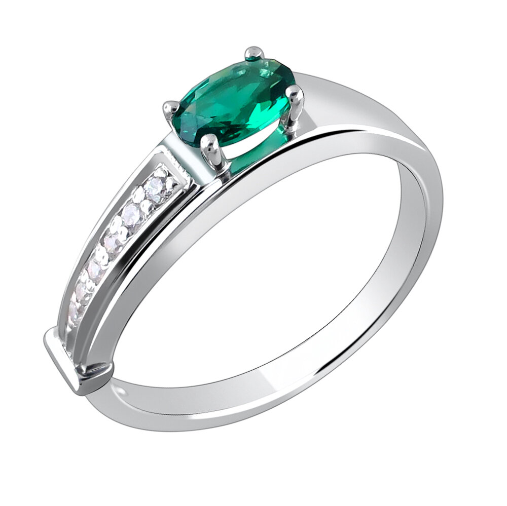 

Кольцо из серебра с изумрудом р., Эстет 01К255039-1, 01К255039-1