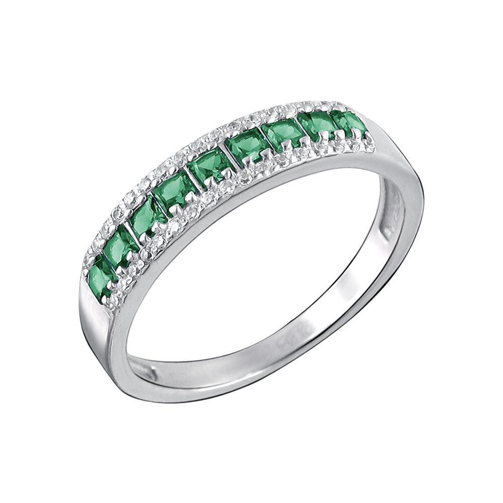 

Кольцо из серебра с изумрудом р. Эстет 01К255948-2, 01К255948-2