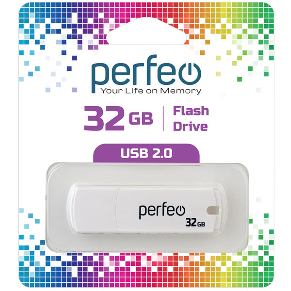 Флешка Perfeo C05 32ГБ White (PF-C05W032)